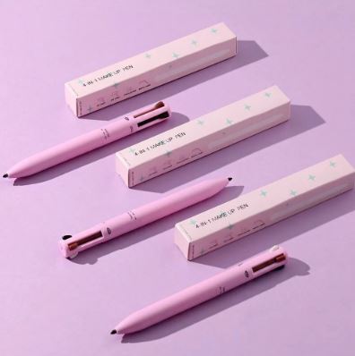 Stylo Maquillage 4-en-1 – Eyeliner, Sourcils, Lèvres & Contour en Un Seul Geste