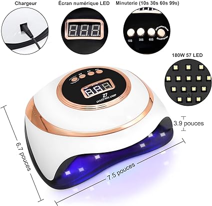 Lampe UV/LED Séchage Ongles Professionnelle – Manucure Parfaite à Domicile