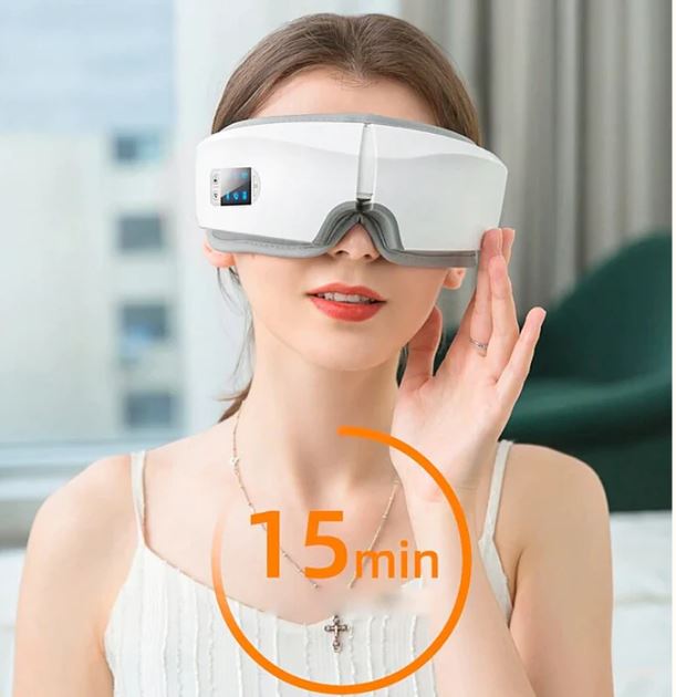 Masseur Yeux Intelligent 4D – Anti-Cernes, Anti-Fatigue & Détente Totale